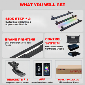 Estribos eléctricos YTPIONEER para Chevy Silverado <span class=keywords><strong>Chevrolet</strong></span> Power Side Step aleación de aluminio automática 2 años de garantía - Product Image 6