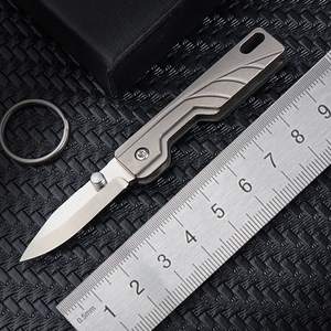 Coltello Tascabile Pieghevole Personalizzabile OEM in Acciaio Inossidabile di Grado Industriale con Manico in Lega di Titanio, Multiuso, Taglierino per Scatole - Product Image 1