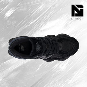 New Balance 9060 Triple Black Suede, baskets d'entraînement originales de créateur, chaussures décontractées de luxe - Product Image 4