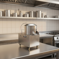 Elektrische roestvrijstalen aardappel- en groenteschilmachine voor groenten, fruit en knoflook, 220V/380V 1.5KW voor landbouwbedrijven - Jumia
