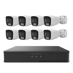 Sistema de cámara de seguridad IP Bullet POE de 8 canales, Audio bidireccional, Audio bidireccional, micrófono incorporado, visión nocturna, Kit de cámara <span class=keywords><strong>CCTV</strong></span> NVR - Product Image 1