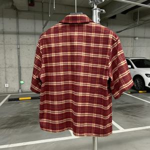 High Quality Embroidered Checkered Lapel T <b>Shirt</b> Manufacturer Heavyweight Designer T-<b>shirt</b> <b>Button</b> <b>Up</b> Men's <b>Short</b> <b>Sleeve</b> <b>Shirt</b> - Product Image 2