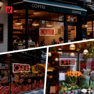 Insegna al Neon a LED con motore USB magazzino americano 21.7 cartello "x 10" interruttore Business-friendly LED Strip salone di caffè - Product Image 5