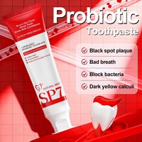 Crema Dental Blanqueadora Química SP7 con Probióticos y Menta, Promueve la Salud Bucal, Brinda Frescura Duradera para Uso Doméstico