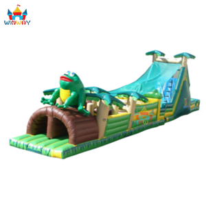 Glissade et parcours d'obstacles gonflables en PVC sur le thème de la grenouille géante, marque WINWAY, pour 20 enfants, utilisation en extérieur - Product Image 2