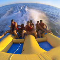 Flotteur gonflable Tube de pêche Bateau volant Ponton Blow up Banana Boats 6 sièges