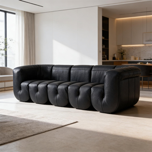 Canapé modulaire en cuir à bulles, style minimaliste haut de gamme, canapés de salon, surface de siège enveloppée, confortable et adapté - Product Image 5