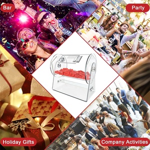 Caja giratoria de acrílico transparente para sorteo con 200 boletos, capacidad para hasta 2000 boletos, portátil - Product Image 6