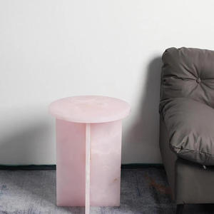 طاولة سرير فاخرة مخصصة من PerfectStone بسطح من العقيق الوردي للفنادق والفلل الفاخرة - Product Image 3