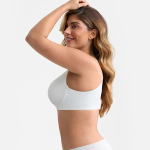 חזייה סיטונאית ללא ריפוד, כיסוי מלא, מידות גדולות, עם ברזלים, תמיכה צידית, רשת, מינימייזר, פוש אפ, ללא תפרים, לנשים - Product Image 3