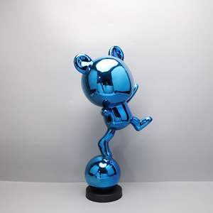 ลูกโป่งรูปหมีทำจากเรซิ่นสมัยใหม่ตกแต่งด้วยรูปปั้นการ์ตูนห้องนั่งเล่นไฟล็อบบี้ตกแต่งหรูหรา - Product Image 2