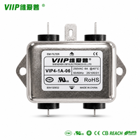 Filtre EMI d'alimentation IEC VIP4-1A-06(B041Q0832) 6A Suppression de bruit LC monophasé pour Kiosque, Laboratoire et Appareils Commerciaux
