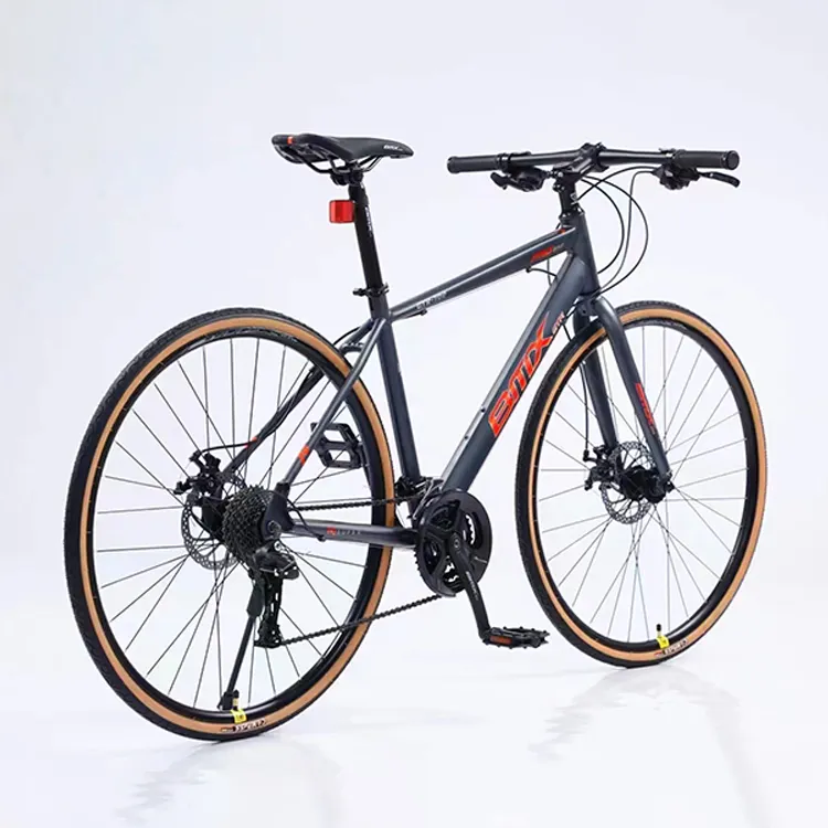 La bici all'ingrosso personalizza la bici da strada da corsa con telaio in acciaio nero 700C 27 velocità della bicicletta da strada