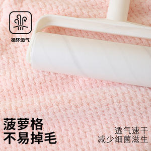 Serviette de séchage des cheveux en polaire corail, 26x75 cm, séchage rapide, douce et absorbante, pour usage domestique, rose - Product Image 4