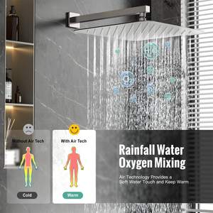 ระบบฝักบัวอาบน้ำแบบเต็มตัว ขนาด 16 นิ้ว พร้อมหัวฉีดนวดตัว 6 หัว และฟังก์ชั่นฉีดพ่นบริเวณเอว - Product Image 5