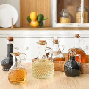 Bouteilles en verre de MSH Cruet avec idéal de liège pour le sirop, habillage, <span class=keywords><strong>vinaigre</strong></span> - Product Image 1