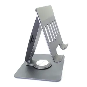 Multi Ports 8-ports USB Type-C Phone Stand Aluminum Alloy 360 Rotatable Stable Phone Holder Can Adjust The Desktop