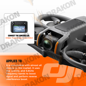 Bộ tăng cường tín hiệu wifi băng tần kép ngoài trời 20W (2.4GHz/5.8GHz) cho quadcopter/FPV/drone với ăng ten kép cho mạng 5G - Product Image 3