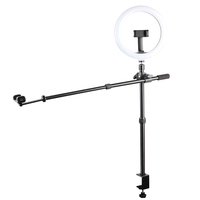 Kit de lumière annulaire de remplissage de studio à LED avec support pour téléphone portable pour la diffusion en direct de vidéos Vlogging Beauty Selfie Lighting