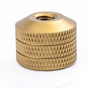 <b>Brass</b> Cylindrical <b>Knob</b> 100mm Diameter Precision Machined Industrial Furniture Handle - Product Image 2