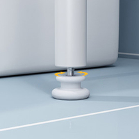 Étagère de Rangement en Métal Blanche à 3 Niveaux, pour Salle de Bain, Au-dessus de la Machine à Laver et des Toilettes
