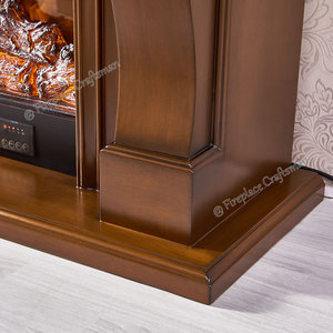 <span class=keywords><strong>Cheminée</strong></span> autoportante de 39 pouces avec bordure en bois 1500W Cheminées électriques Effet de flamme pour le salon - Product Image 6
