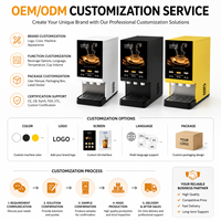 Distributeur de boissons instantanées commercial OEM à 3 têtes, machine à café, lait et thé pour restaurant, épicerie de proximité