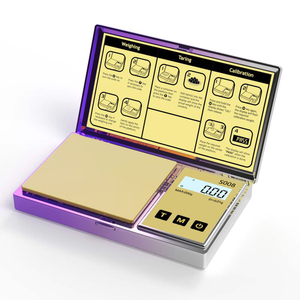हेंगटे फैशनेबल स्टेनलेस स्टील की जेब स्केल 100g 200g 0.01g 0.1g lcd डिजिटल डिस्प्ले गहने सोना ग्राम बैलेंस - Product Image 1