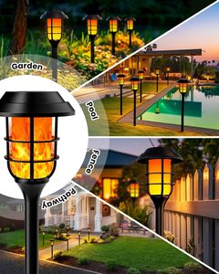 High Quality Solar Outdoor Garden <b>Light</b> 3-in-1 36 <b>LED</b> Torches Solar Flame IP44 Rating 8-10 Hours Runtime <b>Light</b> <b>Sensor</b> Control - Product Image 3