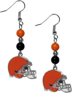 Boucles d'oreilles pendantes en perles acryliques, design papillon en alliage, couleur bonbon football, série 32 équipes sportives, Baldy More Raven - Product Image 6