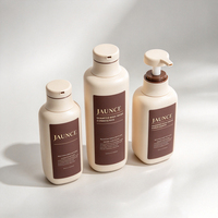 Ensemble de flacons carrés vides en plastique pour shampoing et savon liquide pour bébé avec logo personnalisé imprimé, emballage cosmétique à pompe