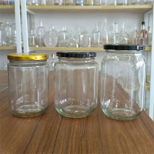 Botella <span class=keywords><strong>de</strong></span> encurtidos Boca ancha 500ml Tarro redondo <span class=keywords><strong>de</strong></span> cristal transparente con tapa <span class=keywords><strong>de</strong></span> metal <span class=keywords><strong>de</strong></span> tornillo para comida Mermelada <span class=keywords><strong>de</strong></span> caviar <span class=keywords><strong>de</strong></span> miel - Product Image 5