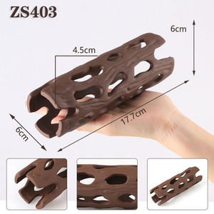 Paarse Kleipot Visbak Keramische Schedel <span class=keywords><strong>Aquarium</strong></span> Decoraties Voor Garnalen Fokken Verbergen Grot Doos En Zak Verpakking - Product Image 5