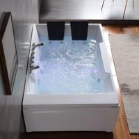 Baignoire de massage en acrylique pour couples avec bain à remous et jacuzzi