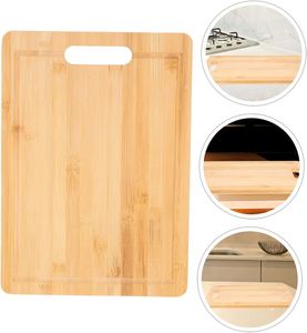 Planche à découper rectangulaire en bambou 30x20x1.8cm, écologique, certifiée CE, avec rainure pour jus, design moderne et luxueux, pour viande (bloc de boucher) - Product Image 3