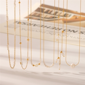 Collana Showfay per Madre Figlioccia, Gioiello Placcato Oro 18K in Acciaio Inossidabile con Perle, Regalo per Madre Figlioccia, Festa della Mamma, Compleanno - Product Image 6