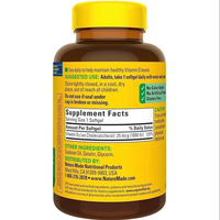 Capsules de vitamine D3 personnalisées pour adultes, soutien antioxydant pour la santé des os, des dents, des muscles et du système immunitaire, sans gluten, 650 capsules