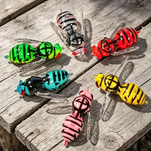 Spinpoler Topwater Wobbler Insekten-Stil Kriechende Aktion 3D Wespen-Angelköder Bionischer Schwimmköder 4cm 5cm für Chub Barsch Forelle - Product Image 6