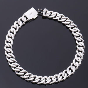 Bracelet cubain en argent sterling S925 6MM, serti de moissanite VVS, testé au diamant, style hip-hop, bijoux étincelants, cadeau - Product Image 1