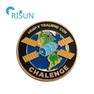 Fábrica personalizada Esmalte 3D Fuerza espacial de la NASA Astronauta Moneda de desafío conmemorativo Moneda de Comando Espacial de EE. UU. - Product Image 4