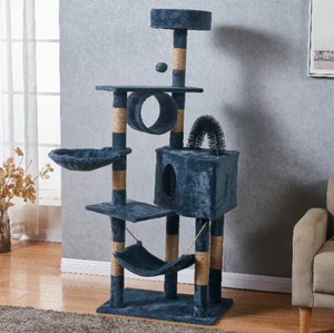 Árbol para Gatos de Madera de Lujo Moderno Personalizado al por Mayor, Torre Grande para Gatos, Muebles para Mascotas, Estilo Cuerda de Sisal, Embalaje en Cartón de Gran Tamaño - Product Image 2
