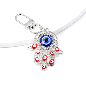 Hamsa mano <span class=keywords><strong>portachiavi</strong></span> occhio diavolo <span class=keywords><strong>portachiavi</strong></span> strass hamsa malocchio fascino gioielli decorazione Kabbalah fortuna pareti decorazione - Product Image 4