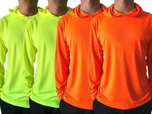 LXカスタム100% ポリエステル反射安全シャツ男性クイックドライ長袖ANSIクラス1環境にやさしい視認性 - Product Image 2