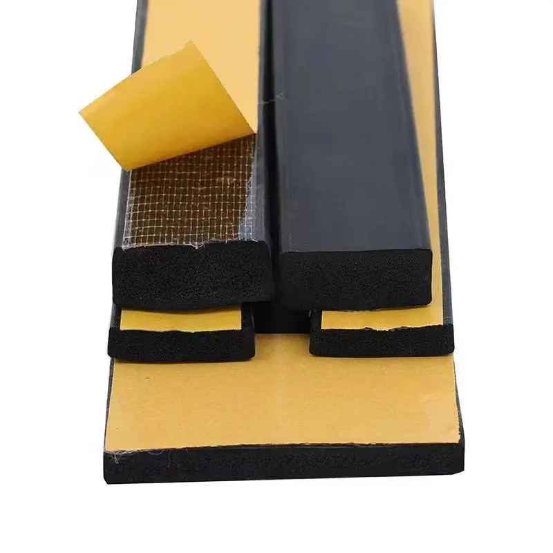 EPDM yellow self adhesive tape closed cell epdm adhesive sponge foam rubber seal strip