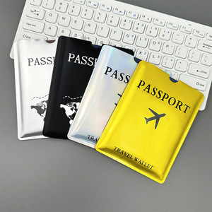 Funda Protectora para Pasaporte de Aluminio Antimagnético, Diseño Moderno con Icono de Avión, Venta al Por Mayor Transfronteriza - Product Image 3