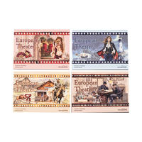 Paquete de 20 Pegatinas con Temática de Teatro, Serie Teatro Europeo 4, Collages Retro Hechos a Mano, Decoración Festiva, Material PET