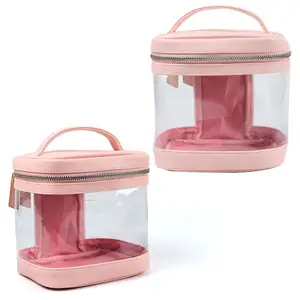 Bolsa de cosméticos con láser vidrioso Flexible Titting, bolsas de cosméticos canónicas polimáticas, estuches de maquillaje con cremallera abundante para dama de honor - Product Image 1