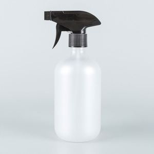 Bouteille pulvérisateur d'eau en plastique PET ambré/vert de haute qualité, populaire, 300ml, 400ml, 500ml, avec bouchon déclencheur noir à large ouverture de 28mm - Product Image 2
