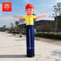 360 publicidad exterior personalizada da la bienvenida a la publicidad bailarina de aire inflable personalizado vivo Oppo Robot bailarín de aire de dibujos animados