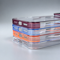 Coque magnétique transparente JOYPORODO B569 avec béquille pour iPhone 13 14 15 16 17, antichoc de qualité militaire 2000G, anti-jaunissement, vente en gros